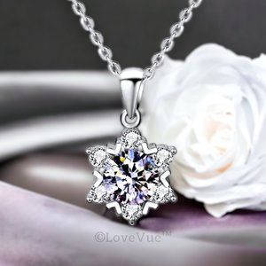Certified 1ct. t.w. Diamond Star of David Brilliant Cut Necklace VVS1